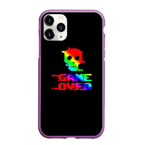 Чехол iPhone 11 Pro матовый Game over gradient / 3D-Фиолетовый – фото 1