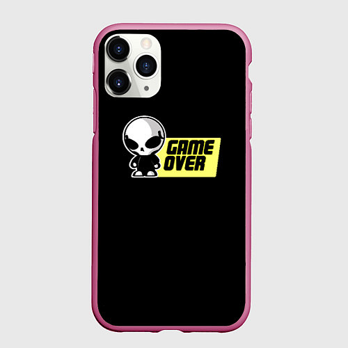 Чехол iPhone 11 Pro матовый Game over alien / 3D-Малиновый – фото 1
