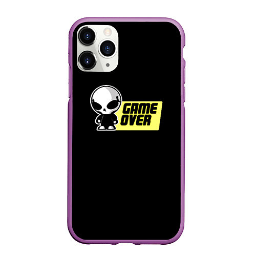 Чехол iPhone 11 Pro матовый Game over alien / 3D-Фиолетовый – фото 1