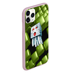 Чехол iPhone 11 Pro матовый Minecraft ghost, цвет: 3D-розовый — фото 2