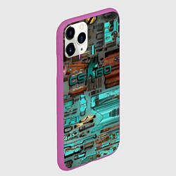 Чехол iPhone 11 Pro матовый Уличный гонщик кс, цвет: 3D-фиолетовый — фото 2