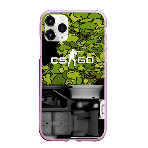 Чехол iPhone 11 Pro матовый Counter strike game skin / 3D-Розовый – фото 1