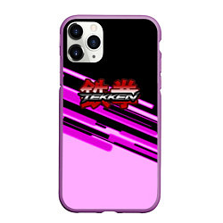 Чехол iPhone 11 Pro матовый Tekken pink line, цвет: 3D-фиолетовый