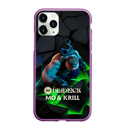 Чехол iPhone 11 Pro матовый Mo & Krill Deadlock / 3D-Фиолетовый – фото 1