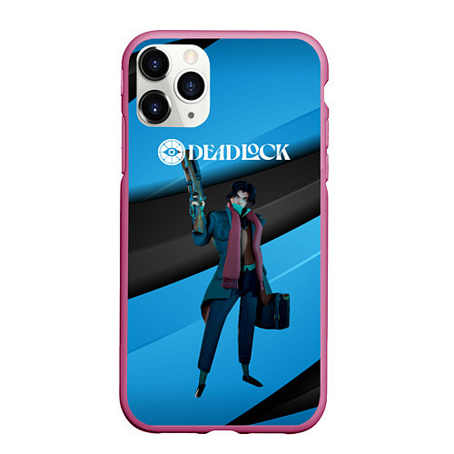 Чехол iPhone 11 Pro матовый Deadlock Pocket / 3D-Малиновый – фото 1