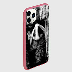Чехол iPhone 11 Pro матовый Rob zombie - face, цвет: 3D-малиновый — фото 2