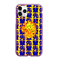 Чехол iPhone 11 Pro матовый Samurai logo patten japan, цвет: 3D-фиолетовый