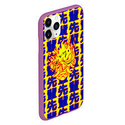 Чехол iPhone 11 Pro матовый Samurai logo patten japan, цвет: 3D-фиолетовый — фото 2