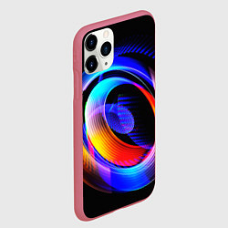 Чехол iPhone 11 Pro матовый Оптические иллюзии волны, цвет: 3D-малиновый — фото 2