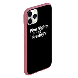 Чехол iPhone 11 Pro матовый Friday Night Funkin logo, цвет: 3D-малиновый — фото 2