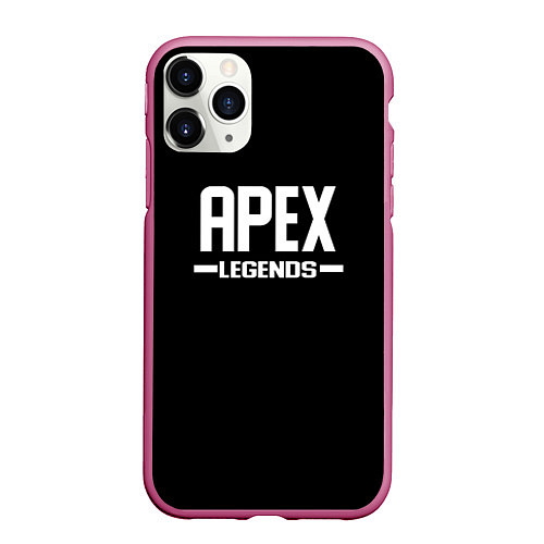 Чехол iPhone 11 Pro матовый Apex legends logo white / 3D-Малиновый – фото 1