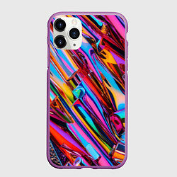 Чехол iPhone 11 Pro матовый Разноцветная фольга
