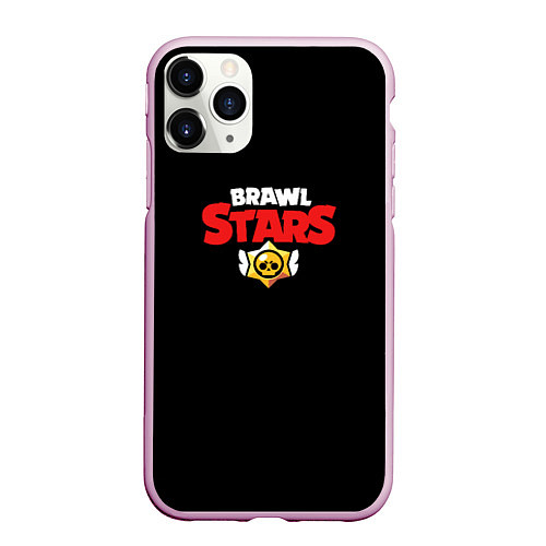 Чехол iPhone 11 Pro матовый Brawl stars logo red / 3D-Розовый – фото 1