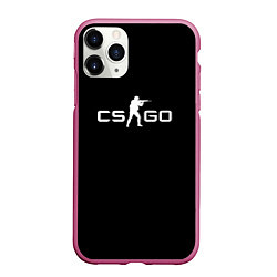 Чехол iPhone 11 Pro матовый CSGO logo, цвет: 3D-малиновый