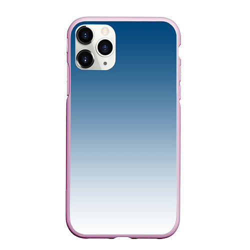 Чехол iPhone 11 Pro матовый Бирюзовый градиент текстура / 3D-Розовый – фото 1