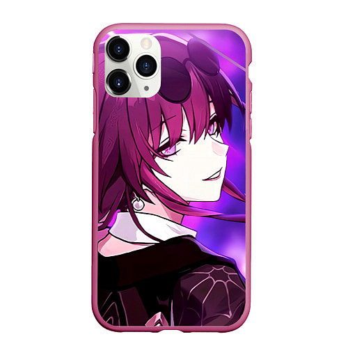 Чехол iPhone 11 Pro матовый Honkai Star Rail Kafka violet light / 3D-Малиновый – фото 1