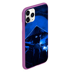 Чехол iPhone 11 Pro матовый The coolness of a samurai, цвет: 3D-фиолетовый — фото 2