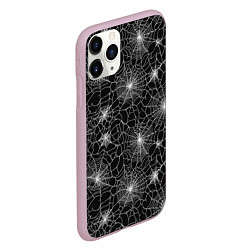 Чехол iPhone 11 Pro матовый Паутина - паттерн, цвет: 3D-розовый — фото 2