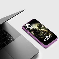 Чехол iPhone 11 Pro матовый CS спецназ, цвет: 3D-фиолетовый — фото 2
