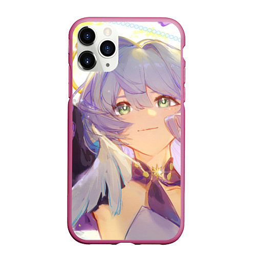 Чехол iPhone 11 Pro матовый Honkai Star Rail Robin / 3D-Малиновый – фото 1