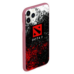 Чехол iPhone 11 Pro матовый Dota 2 брызги красок, цвет: 3D-малиновый — фото 2