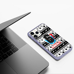 Чехол iPhone 11 Pro матовый Rainbow six winter pattern, цвет: 3D-светло-сиреневый — фото 2