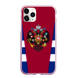 Чехол iPhone 11 Pro матовый Российская империя геометрия, цвет: 3D-розовый