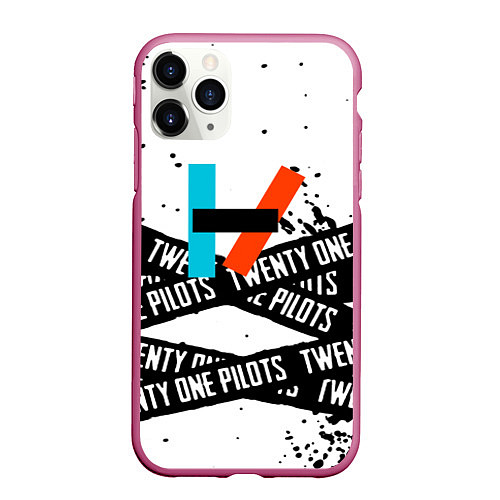 Чехол iPhone 11 Pro матовый Twenty one pilots rock / 3D-Малиновый – фото 1