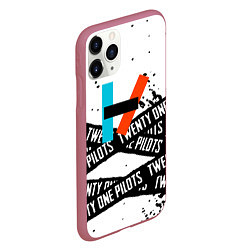 Чехол iPhone 11 Pro матовый Twenty one pilots rock, цвет: 3D-малиновый — фото 2