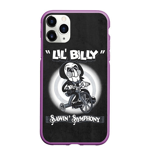 Чехол iPhone 11 Pro матовый Lil Billy - Saw / 3D-Фиолетовый – фото 1