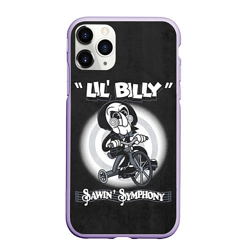 Чехол iPhone 11 Pro матовый Lil Billy - Saw / 3D-Светло-сиреневый – фото 1