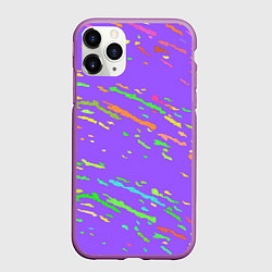 Чехол iPhone 11 Pro матовый Яркие штрихи