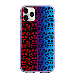 Чехол iPhone 11 Pro матовый Marshmello gradient, цвет: 3D-светло-сиреневый