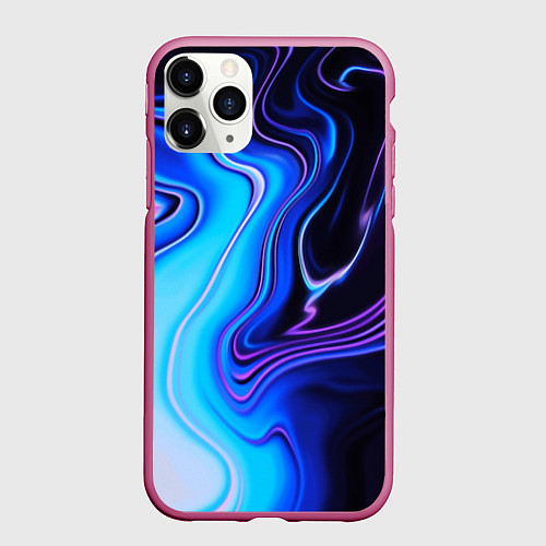 Чехол iPhone 11 Pro матовый Abrupt neon colors / 3D-Малиновый – фото 1