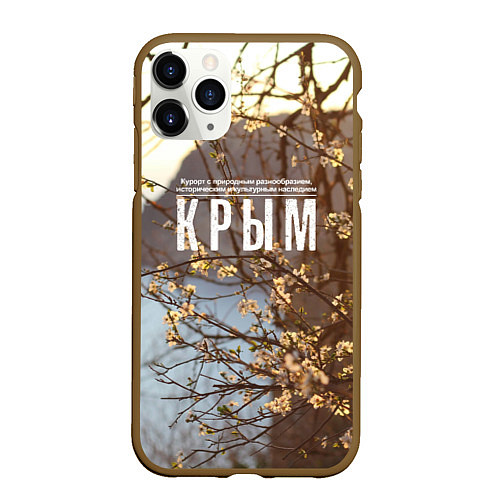 Чехол iPhone 11 Pro матовый Курорт Крым / 3D-Коричневый – фото 1