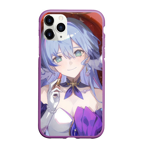 Чехол iPhone 11 Pro матовый Honkai Star Rail Robin / 3D-Фиолетовый – фото 1