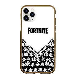 Чехол iPhone 11 Pro матовый Fortnite japan game, цвет: 3D-коричневый