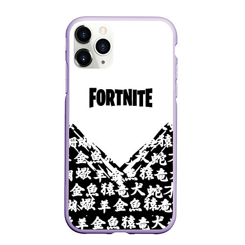 Чехол iPhone 11 Pro матовый Fortnite japan game / 3D-Светло-сиреневый – фото 1