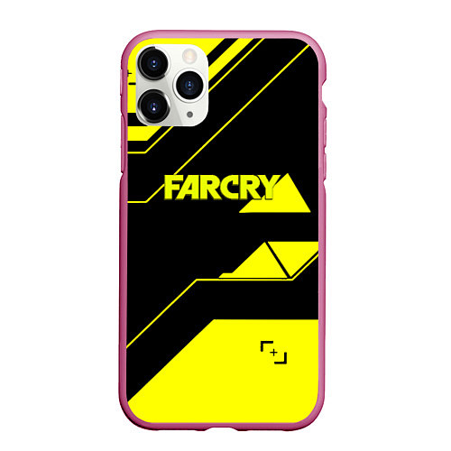 Чехол iPhone 11 Pro матовый Farcry geometry sport / 3D-Малиновый – фото 1