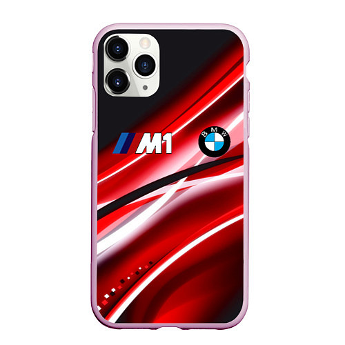 Чехол iPhone 11 Pro матовый BMW sport line steel / 3D-Розовый – фото 1