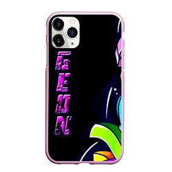 Чехол iPhone 11 Pro матовый Geon Enduro graffitti, цвет: 3D-розовый