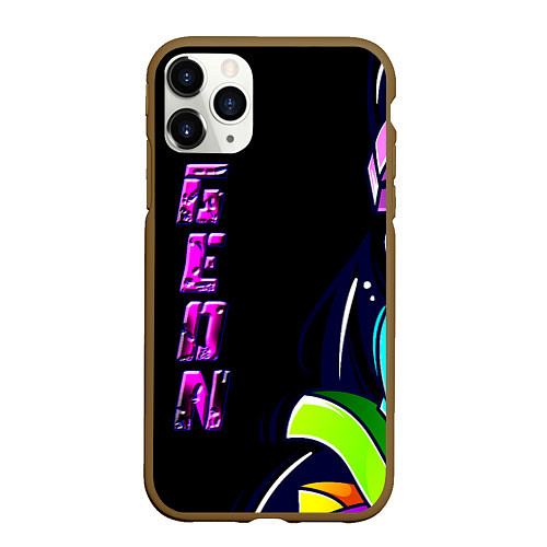 Чехол iPhone 11 Pro матовый Geon Enduro graffitti / 3D-Коричневый – фото 1