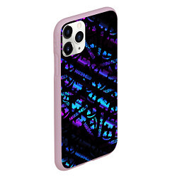 Чехол iPhone 11 Pro матовый Marshmello neon club, цвет: 3D-розовый — фото 2