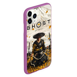 Чехол iPhone 11 Pro матовый Ацу из Ghost of Yotei, цвет: 3D-фиолетовый — фото 2