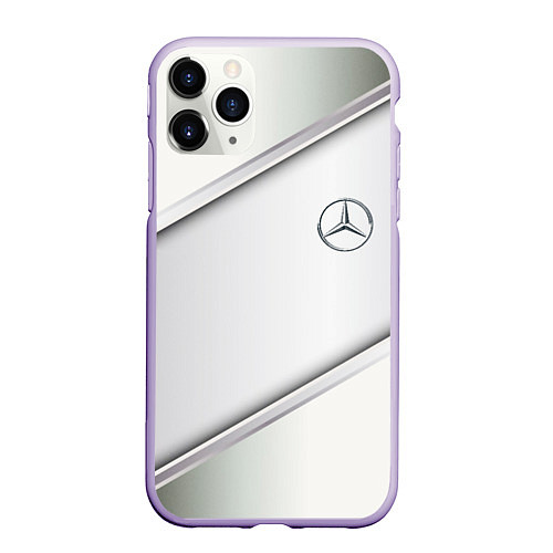 Чехол iPhone 11 Pro матовый Mercedes benz metalic collection / 3D-Светло-сиреневый – фото 1