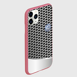Чехол iPhone 11 Pro матовый Volkswagen metal motors, цвет: 3D-малиновый — фото 2