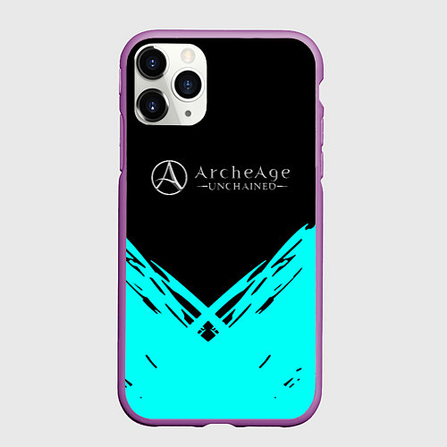 Чехол iPhone 11 Pro матовый ArcheAge краски / 3D-Фиолетовый – фото 1