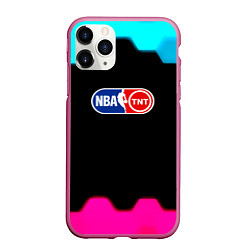 Чехол iPhone 11 Pro матовый NBA текстура соты, цвет: 3D-малиновый