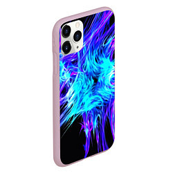 Чехол iPhone 11 Pro матовый Неоновые нервы текстура, цвет: 3D-розовый — фото 2