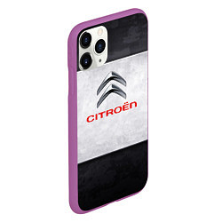 Чехол iPhone 11 Pro матовый Citroen grey metal, цвет: 3D-фиолетовый — фото 2